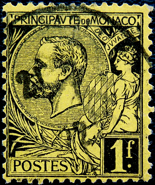  1891  . Prince Albert I (1848-1922) . 1 fr.  14  (2)